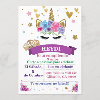 Spanische Einladung zum Geburtstag