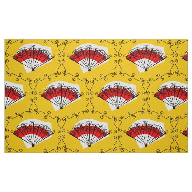 Spanische Fächerecken mit großem Druck Stoff (Fat Quarter (45,7 x 55,9 cm))