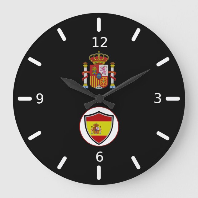Spanische Fahne Wappen große Uhr (Vorderseite)