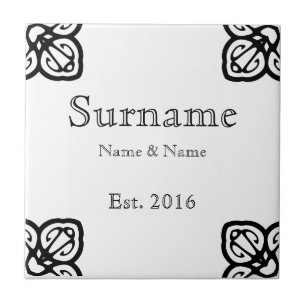 Spanische Familienname Signature Tile Fliese
