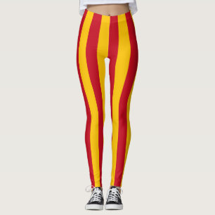 Spanische Farben für die Flagge - Vertikal gestric Leggings