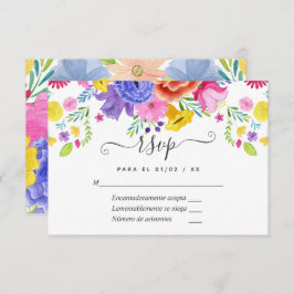 Spanische Fiesta Wedding RSVP Card