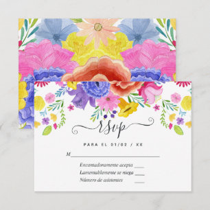 Spanische Fiesta Wedding RSVP Card