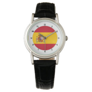 Spanische Flagge Armbanduhr