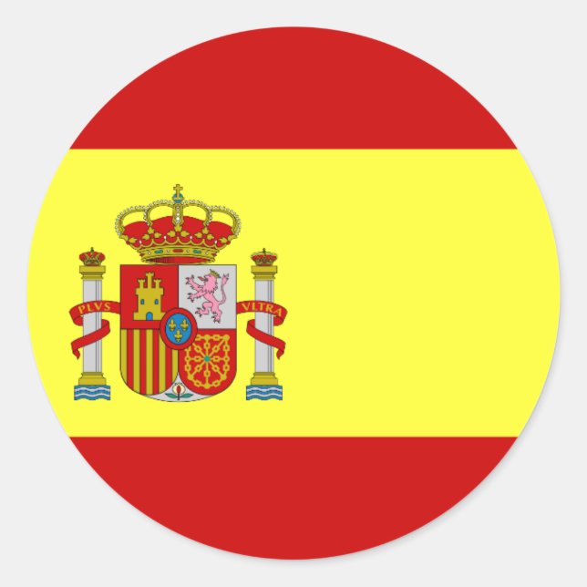 Spanische Flagge Bandera Española Round Stickers (Vorderseite)