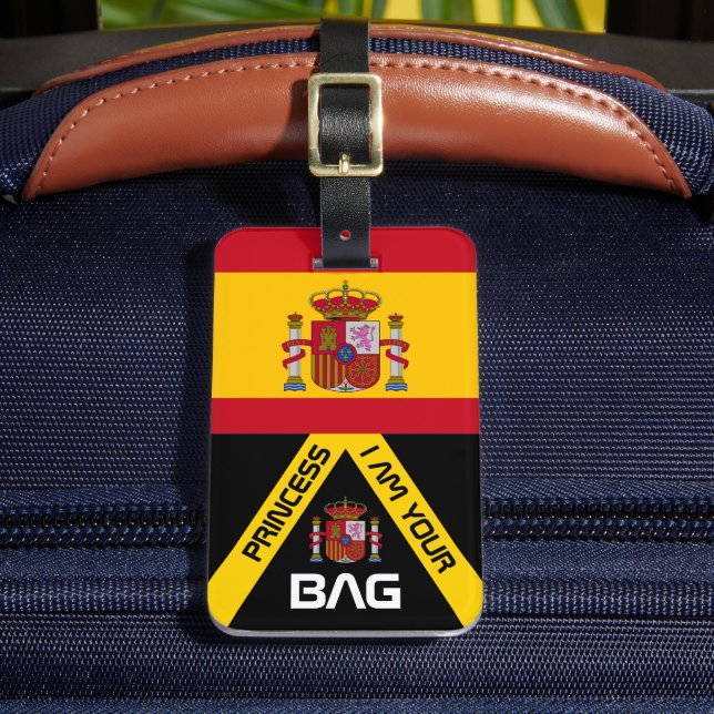 Spanische Flagge, Beutelmarken, Spanien / Personal Gepäckanhänger (Vorderseite Insitu 2)