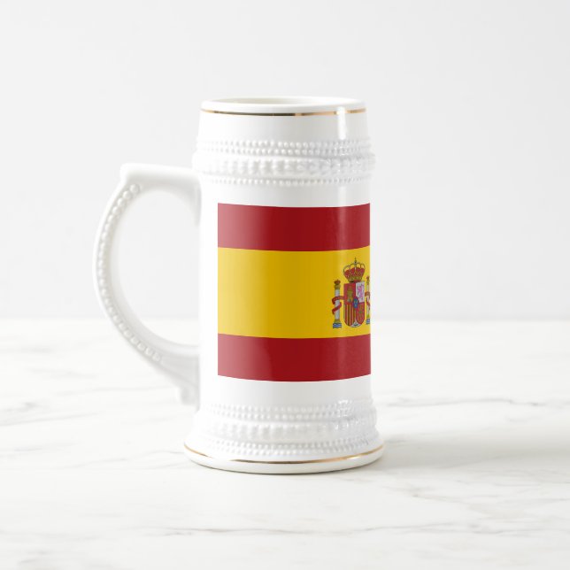 Spanische Flagge Bierglas (Links)