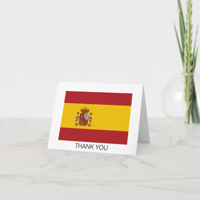 Spanische Flagge Dankeskarte (Vorderseite)