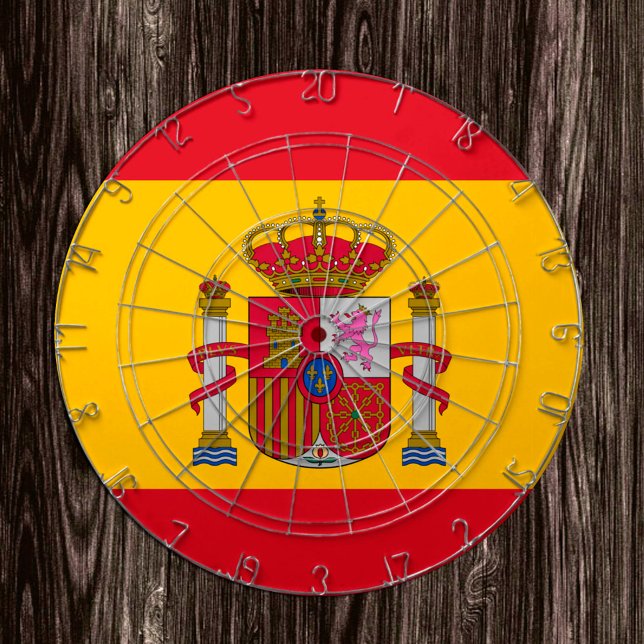 Spanische Flagge Dartboard & Liebe Spanien / Spiel Dartscheibe (Von Creator hochgeladen)
