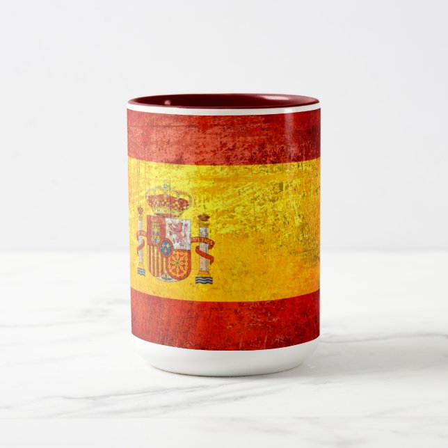 Spanische Flagge der Zweifarbige Tasse (Mittel)