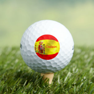 Spanische Flagge Design Golfball