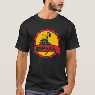 Spanische Flagge Espana Spanien Flamenco-Abzeichen T-Shirt
