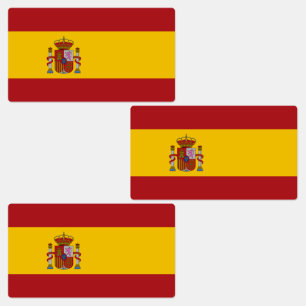 Spanische Flagge Etiketten