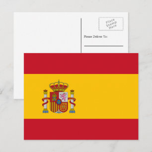 Spanische Flagge, Flagge Spaniens Postkarte