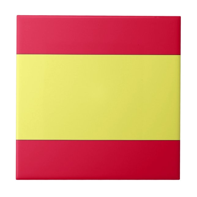 Spanische Flagge Fliese (Vorderseite)