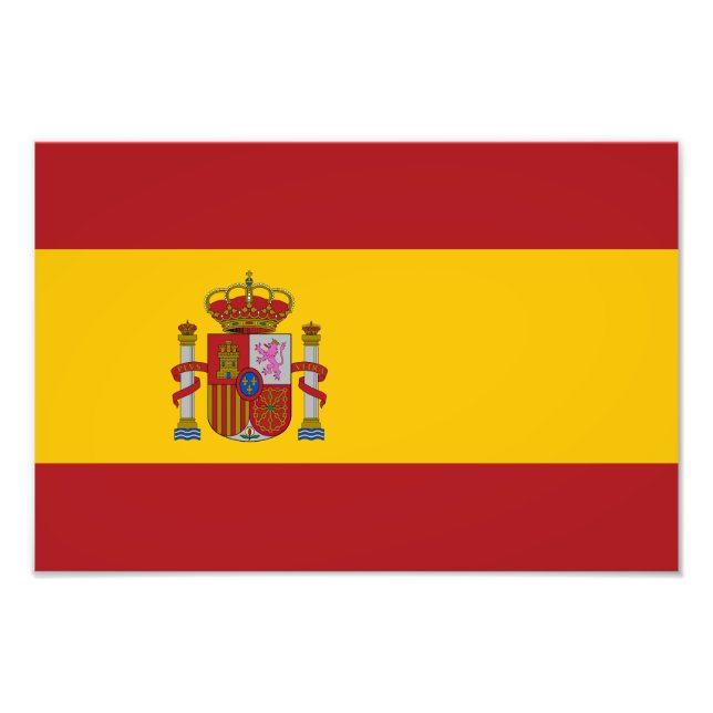 Spanische Flagge Fotodruck (Vorne)