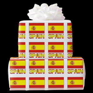 Spanische Flagge gekachelt Geschenkpapier