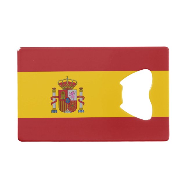 Spanische Flagge Geldbeutel Flaschenöffner (Vorderseite (Horizontal))