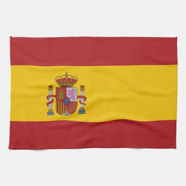 Spanische Flagge Geschirrtuch (Horizontal)