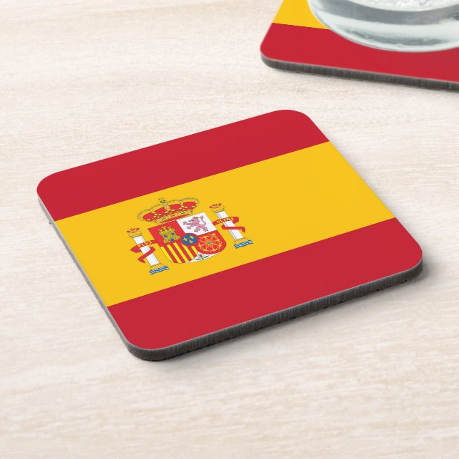 Spanische Flagge Getränkeuntersetzer (Linke Seite)