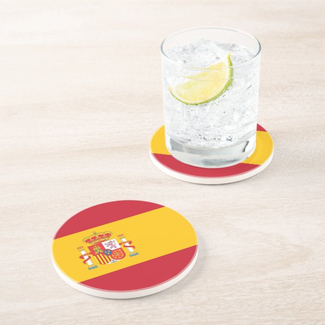 Spanische Flagge Getränkeuntersetzer (Seite)