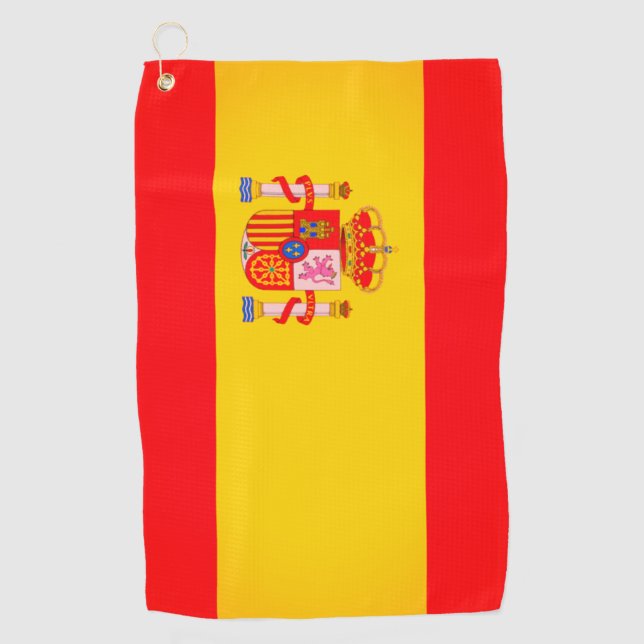 Spanische Flagge Golf Handtuch (Vorderseite)