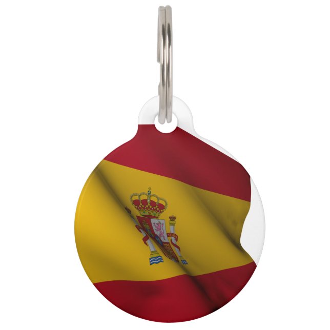 Spanische Flagge Haustiermarke (Vorderseite)