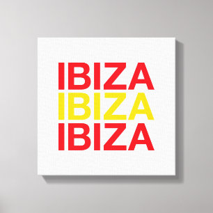 Spanische Flagge IBIZA Leinwanddruck