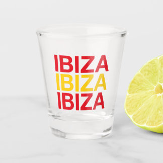 Spanische Flagge IBIZA Schnapsglas