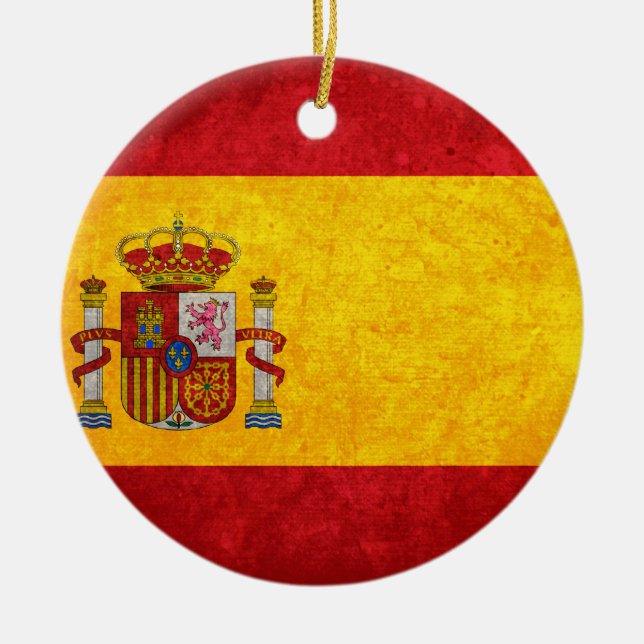 Spanische Flagge Keramikornament (Vorne)