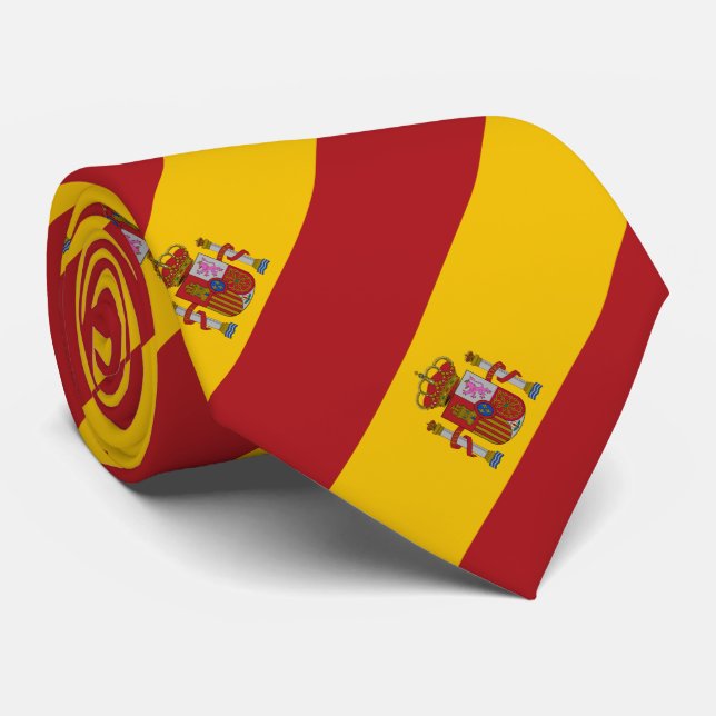 Spanische Flagge Krawatte (Gerollt)