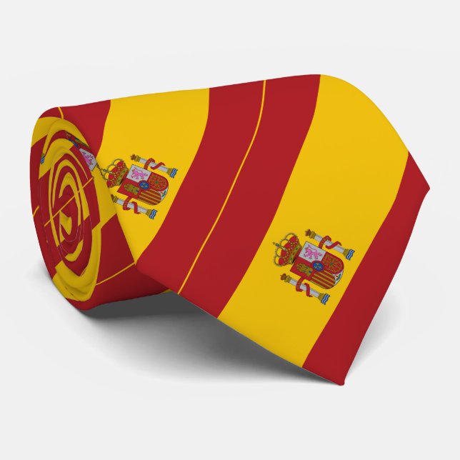 Spanische Flagge Krawatte (Gerollt)