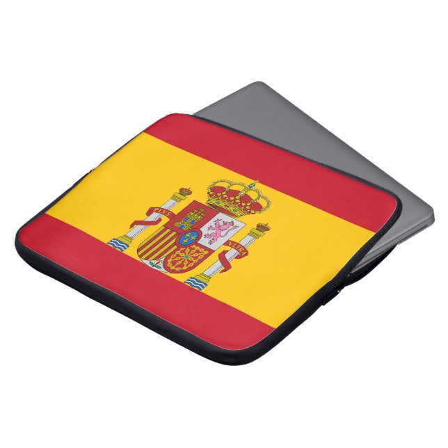 Spanische Flagge Laptopschutzhülle (Vorne Oben)