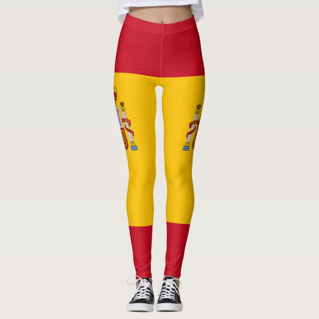 Spanische Flagge Leggings (Vorderseite)