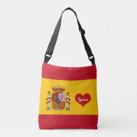 Spanische Flagge mit rotem Herz / Mode