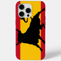 Spanische Flagge mit Stier