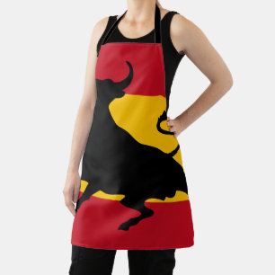 Spanische Flagge mit Stier Schürze