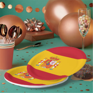 Spanische Flagge Pappteller