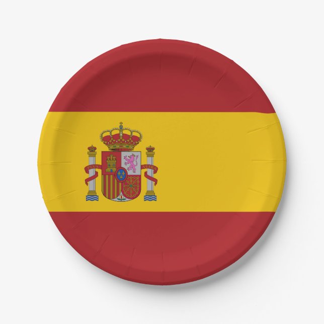 Spanische Flagge Pappteller (Vorderseite)