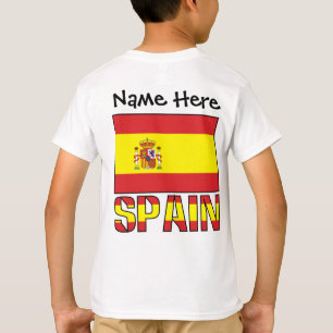 Spanische Flagge Personalisierter Name  T-Shirt