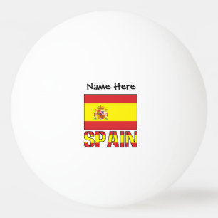 Spanische Flagge Personalisierter Name Tischtennisball