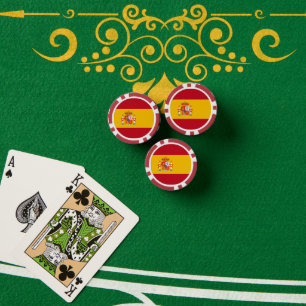 Spanische Flagge Pokerchips