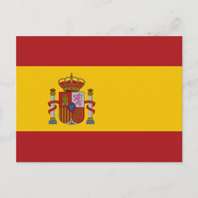 Spanische Flagge Postkarte (Vorderseite)
