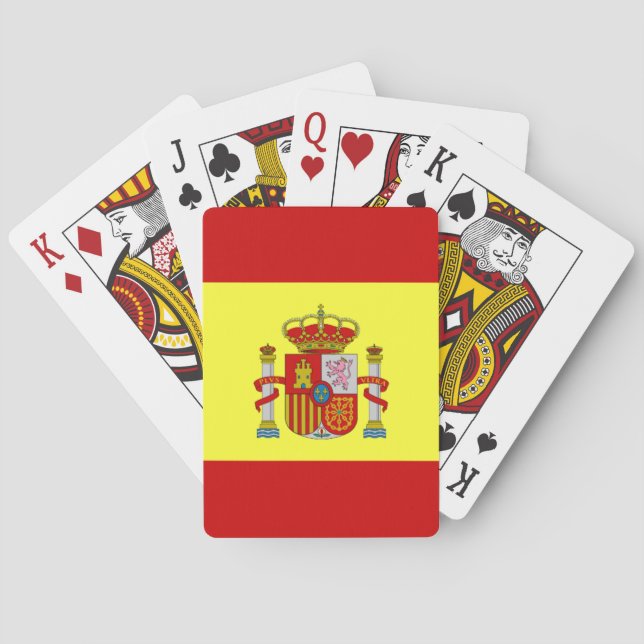 Spanische Flagge Rojigualda & Royal Siegel Spielka Spielkarten (Rückseite)