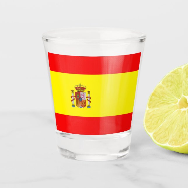 Spanische Flagge Schnapsglas (Vorderseite)