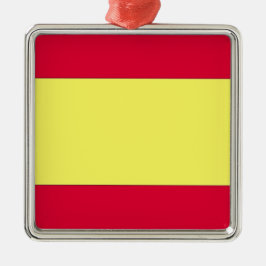Spanische Flagge Silbernes Ornament