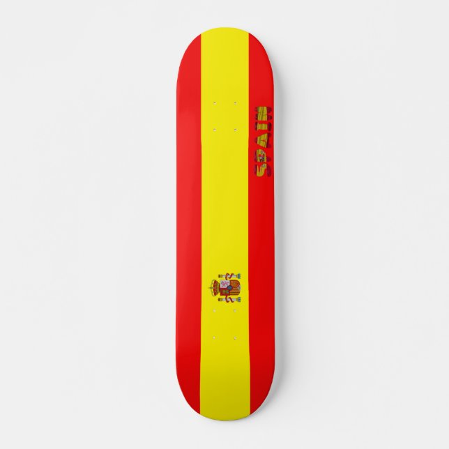 spanische Flagge Skateboard (Vorne)