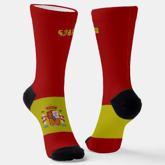 Spanische Flagge Socken (Gewinkelt)