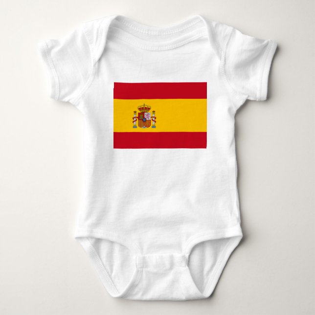 Spanische Flagge (Spanien) Baby Strampler (Vorderseite)
