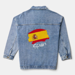 Spanische Flagge Spanien Jeansjacke